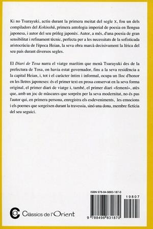 Diari de Tosa | 9788498831870 | Tsurayuki, Ki no | Llibres.cat | Llibreria online en català | La Impossible Llibreters Barcelona