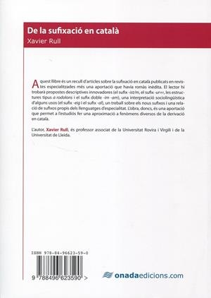 De la sufixació en català. Apunts i reflexions (1999-2000) | 9788496623590 | Rull, Xavier | Llibres.cat | Llibreria online en català | La Impossible Llibreters Barcelona