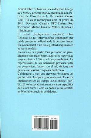 La imatge de l'home i el genoma humà. Una anàlisi des del pensament de Hans Jonas. | 9788498831955 | Lajara i García, Mercè Montserrat | Llibres.cat | Llibreria online en català | La Impossible Llibreters Barcelona