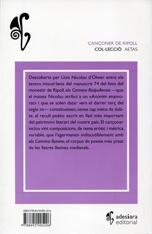 Cançoner de Ripoll | 9788492405206 | Diversos | Llibres.cat | Llibreria online en català | La Impossible Llibreters Barcelona