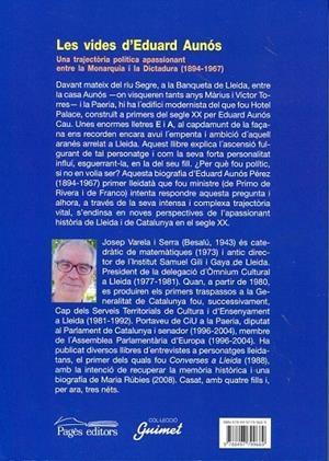 Les vides d'Eduard Aunós. Una apassionant trajectòria política entre la Monarquia i la Dictadura (1894-1967) | 9788497799669 | Varela i Serra, Josep | Llibres.cat | Llibreria online en català | La Impossible Llibreters Barcelona