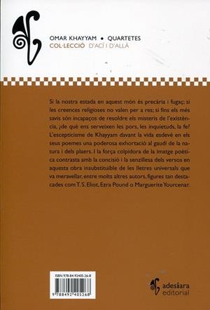 Quartetes | 9788492405268 | Khayyam, Omar | Llibres.cat | Llibreria online en català | La Impossible Llibreters Barcelona