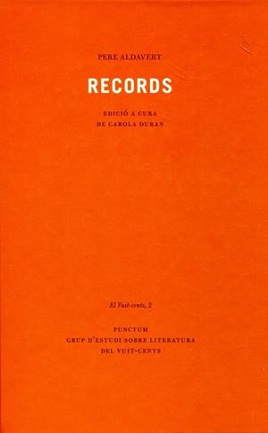 Records.  | 9788493737160 | Aldavert, Pere. | Llibres.cat | Llibreria online en català | La Impossible Llibreters Barcelona