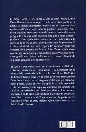 Quin silenci encara  | 9788496987616 | Pazos, Maria-Lluisa | Llibres.cat | Llibreria online en català | La Impossible Llibreters Barcelona