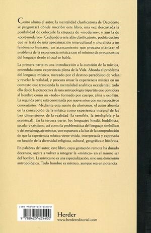 De la mística. Experiencia plena de vida | 9788425425400 | Raimon Panikkar | Llibres.cat | Llibreria online en català | La Impossible Llibreters Barcelona