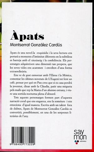 Àpats | 9788493773229 | Gonzalez, Montserrat | Llibres.cat | Llibreria online en català | La Impossible Llibreters Barcelona