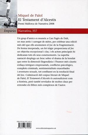 El Testament d'Alcestis | 9788497874458 | Palol, Miquel de | Llibres.cat | Llibreria online en català | La Impossible Llibreters Barcelona