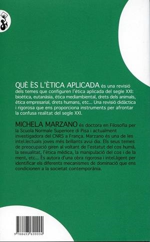 Què és l'ètica aplicada | 9788493699994 | Marzano, Michela | Llibres.cat | Llibreria online en català | La Impossible Llibreters Barcelona