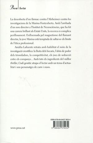 Codi genètic | 9788484379034 | Lafuente, Amàlia | Llibres.cat | Llibreria online en català | La Impossible Llibreters Barcelona