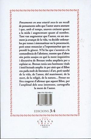 Pensaments en una estació seca | 9788475028354 | Brenan, Gerald | Llibres.cat | Llibreria online en català | La Impossible Llibreters Barcelona