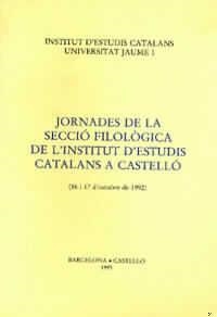 Jornades de la secció filològica de l´Institut d´Estudis Catalans a Castelló | 9788472832473 | Badia i Margarit, Antoni Maria ; et al. | Llibres.cat | Llibreria online en català | La Impossible Llibreters Barcelona