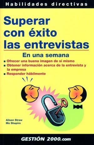 SUPERAR CON EXITO LAS ENTREVISTAS EN UNA SEMANA | 9788496426337 | STRAW, ALISON | Llibres.cat | Llibreria online en català | La Impossible Llibreters Barcelona