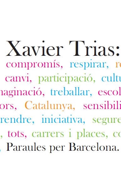 XAVIER TRIAS: PARAULES PER BARCELONA | 9788495987501 | TRIAS, XAVIER | Llibres.cat | Llibreria online en català | La Impossible Llibreters Barcelona