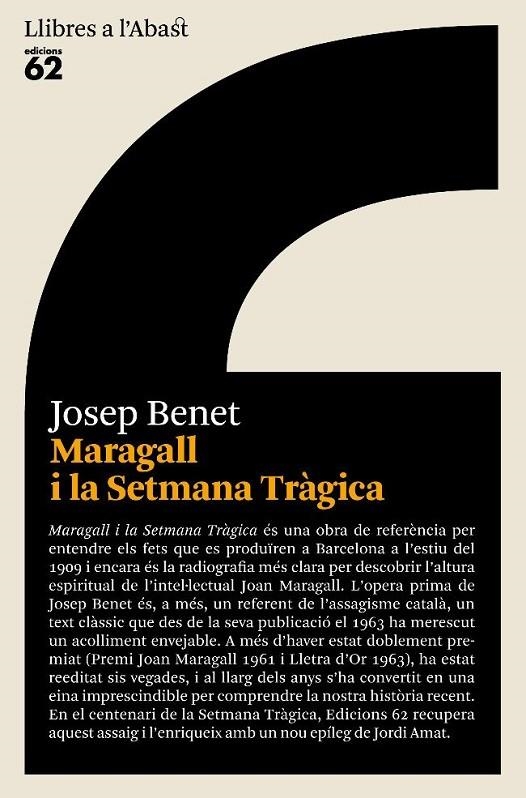 Maragall i la Setmana Tràgica | 9788429763089 | Benet, Josep | Llibres.cat | Llibreria online en català | La Impossible Llibreters Barcelona