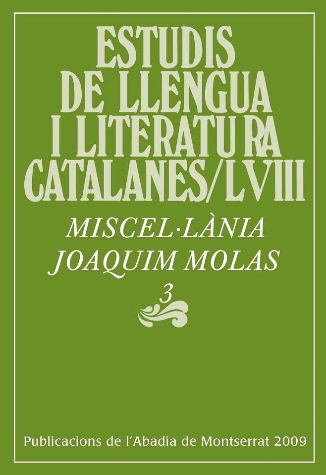 MISCEL.LANIA JOAQUIM MOLAS 3.ESTUDIS DE LLENGUA I LITERATURA | 9788498831221 | DIVERSOS | Llibres.cat | Llibreria online en català | La Impossible Llibreters Barcelona