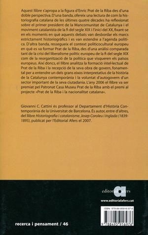 Prat de la Riba i la historiografia catalana. Intel·lectuals i crisi política a la fi del segle XIX | 9788495916976 | Cattini, Giovanni C. | Llibres.cat | Llibreria online en català | La Impossible Llibreters Barcelona