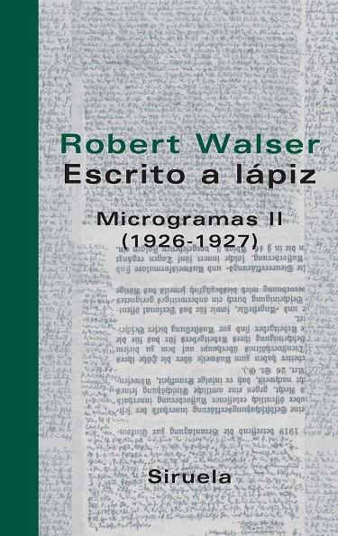 MICROGRAMAS II.ESCRITO A LAPIZ | 9788498410044 | WALSER, ROBERT | Llibres.cat | Llibreria online en català | La Impossible Llibreters Barcelona