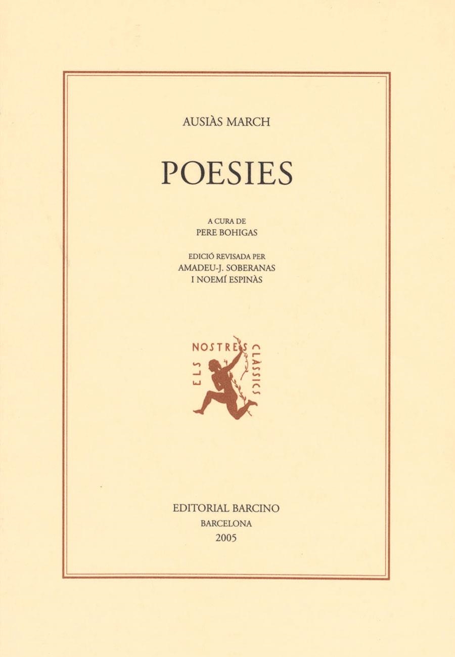 POESIES (AUSIÀS MARCH) | 9788472267152 | March, Ausiàs | Llibres.cat | Llibreria online en català | La Impossible Llibreters Barcelona