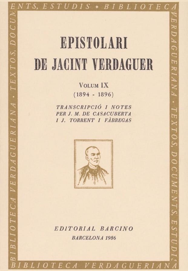 EPISTOLARI DE JACINT VERDAGUER IX | 9788472266025 | Verdaguer, Jacint | Llibres.cat | Llibreria online en català | La Impossible Llibreters Barcelona