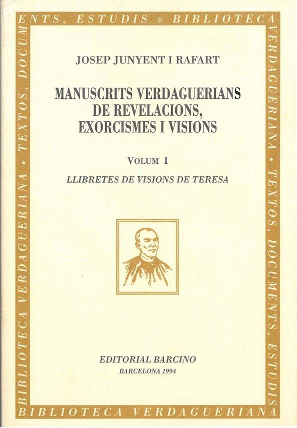 MANUSCRITS VERDAGUERIANS DE REVELACIONS, EXORCIS...1 | 9788472266537 | JUNYENT RAFART, JOSEP | Llibres.cat | Llibreria online en català | La Impossible Llibreters Barcelona