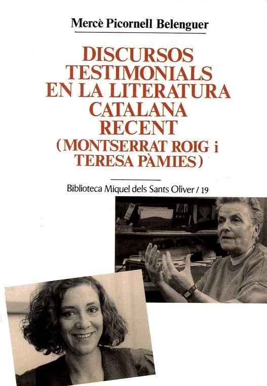 DISCURSOS TESTIMONIALS EN LA LITERATURA CATALANA RECENT | 9788484154266 | PICORNELL BELENGUER, MERCE | Llibres.cat | Llibreria online en català | La Impossible Llibreters Barcelona