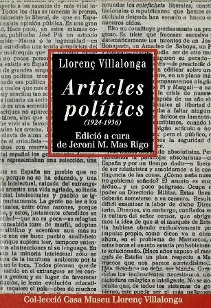 Artícles polítics (1924-1936) | 9788484153870 | Villalonga i Pons, Llorenç | Llibres.cat | Llibreria online en català | La Impossible Llibreters Barcelona