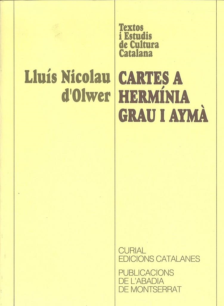 Cartes a Hermínia Grau i Aymà | 9788478266418 | Nicolau d'Olwer, Lluís | Llibres.cat | Llibreria online en català | La Impossible Llibreters Barcelona