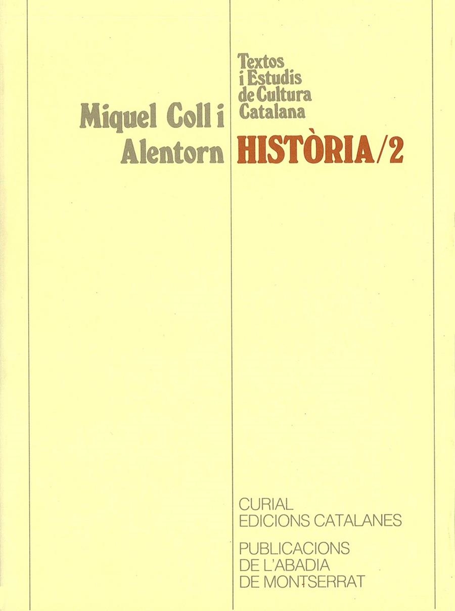 Història II. | 9788478263615 | Coll i Alentorn, Miquel | Llibres.cat | Llibreria online en català | La Impossible Llibreters Barcelona