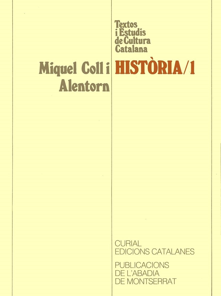 Història I. | 9788478262991 | Coll i Alentorn, Miquel | Llibres.cat | Llibreria online en català | La Impossible Llibreters Barcelona