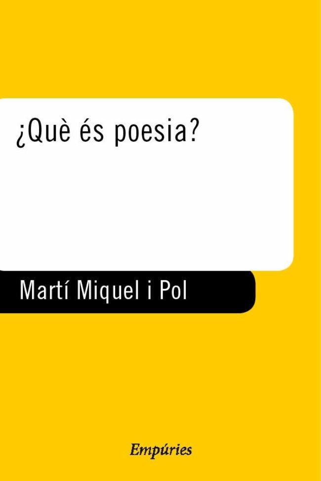 ¿Què és poesia? | 9788475967059 | Martí i Pol, Miquel | Llibres.cat | Llibreria online en català | La Impossible Llibreters Barcelona