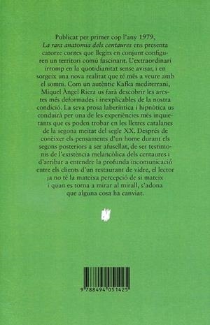 La rara anatomia dels centaures | 9788494051425 | Riera, Miquel Àngel | Llibres.cat | Llibreria online en català | La Impossible Llibreters Barcelona