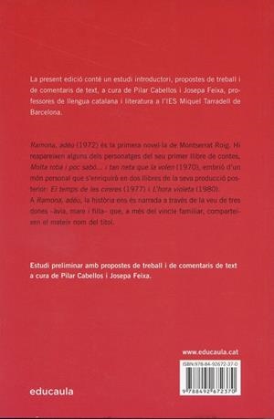 Ramona, adéu | 9788492672370 | Roig, Montserrat | Llibres.cat | Llibreria online en català | La Impossible Llibreters Barcelona