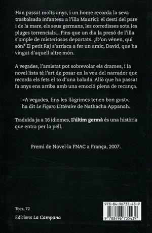 L'últim germà | 9788496735439 | Appanah, Nathacha | Llibres.cat | Llibreria online en català | La Impossible Llibreters Barcelona