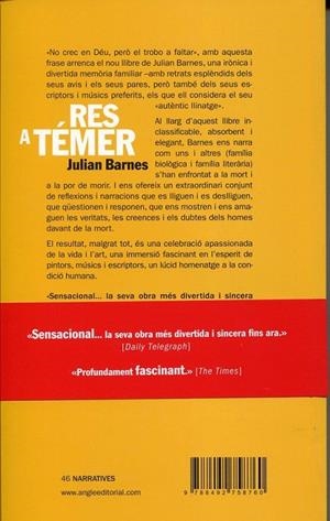 Res a témer | 9788492758760 | Barnes, Julian | Llibres.cat | Llibreria online en català | La Impossible Llibreters Barcelona