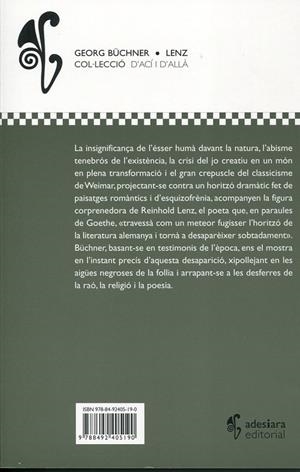 Lenz | 9788492405190 | Buchner, Georg | Llibres.cat | Llibreria online en català | La Impossible Llibreters Barcelona