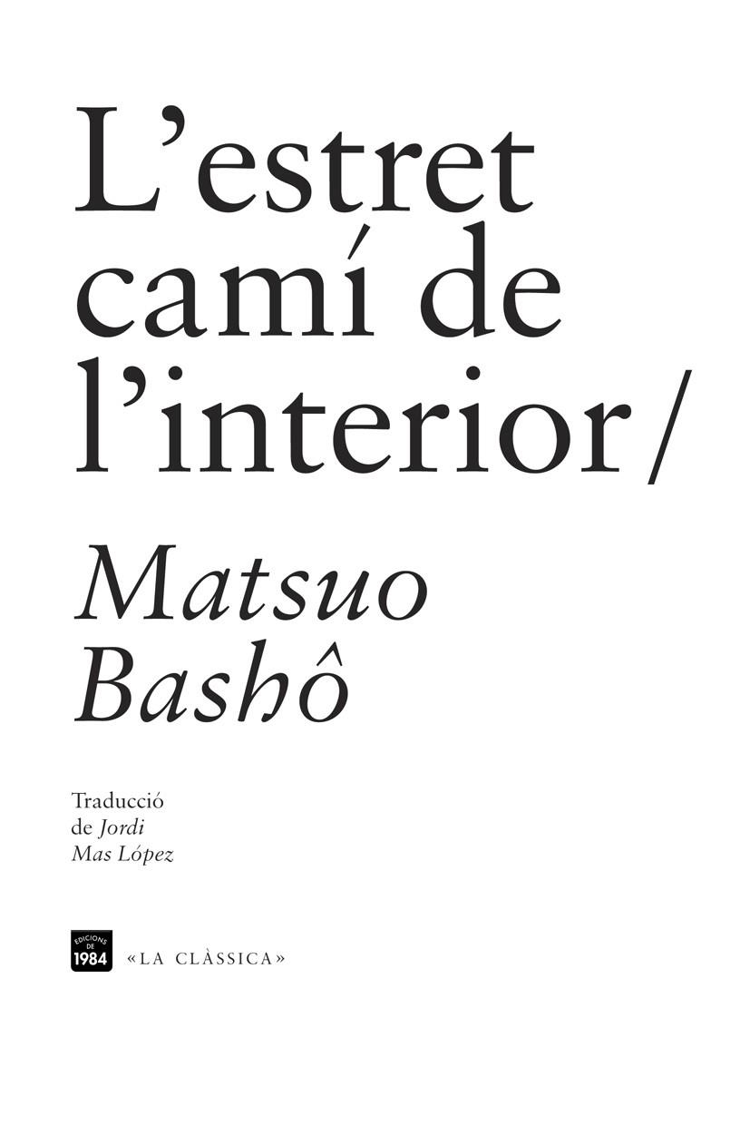 L'estret camí de l'interior | 9788492440955 | Basho, Matsuo | Llibres.cat | Llibreria online en català | La Impossible Llibreters Barcelona