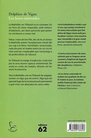 Les hores soterrades | 9788429766608 | Vigan, Delphine de | Llibres.cat | Llibreria online en català | La Impossible Llibreters Barcelona