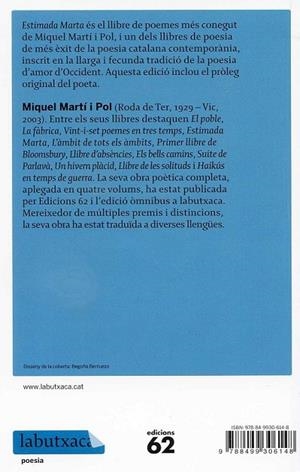 Estimada Marta | 9788499306148 | Martí i Pol, Miquel | Llibres.cat | Llibreria online en català | La Impossible Llibreters Barcelona