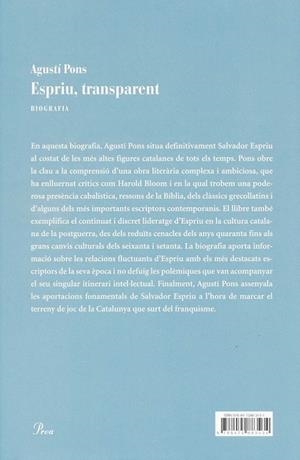 Espriu, transparent | 9788475883434 | Pons, Agustí | Llibres.cat | Llibreria online en català | La Impossible Llibreters Barcelona