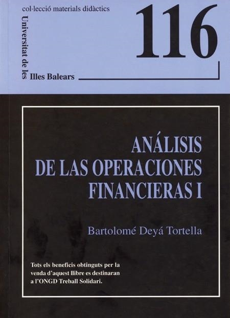 Análisis de las operaciones financieras I | 9788476329771 | Deyá Tortella, Bartolomé | Llibres.cat | Llibreria online en català | La Impossible Llibreters Barcelona