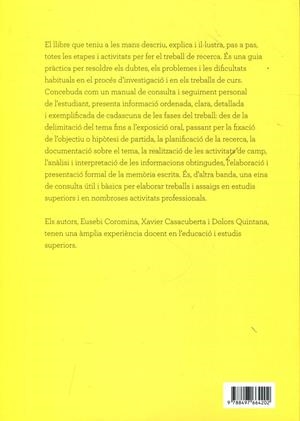 El treball de recerca | 9788497664202 | Eusebi Coromina Pou;Xavier Casacuberta Fitó;Dolors Quintana Serra | Llibres.cat | Llibreria online en català | La Impossible Llibreters Barcelona