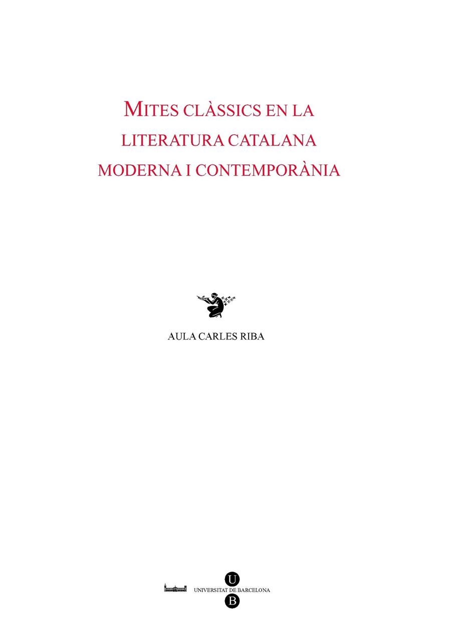 Mites clÃ ssics en la literatura catalana moderna i contemporÃ nia | 9788447531127 | Malé i Pegueroles, Jordi | Llibres.cat | Llibreria online en català | La Impossible Llibreters Barcelona