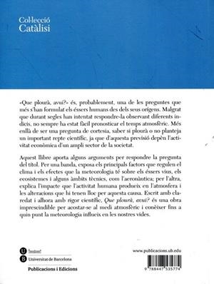 Que plourà, avui? Totes les claus per entendre el temps atmosfèric | 9788447535774 | Mazon Bueso, Jordi | Llibres.cat | Llibreria online en català | La Impossible Llibreters Barcelona