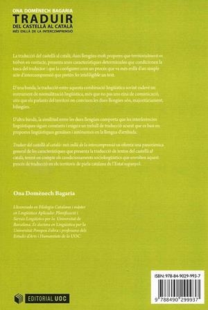 Traduir del castellà al català: més enllà de la intercomprensió | 9788490299937 | Domènech Bagaria, Ona | Llibres.cat | Llibreria online en català | La Impossible Llibreters Barcelona