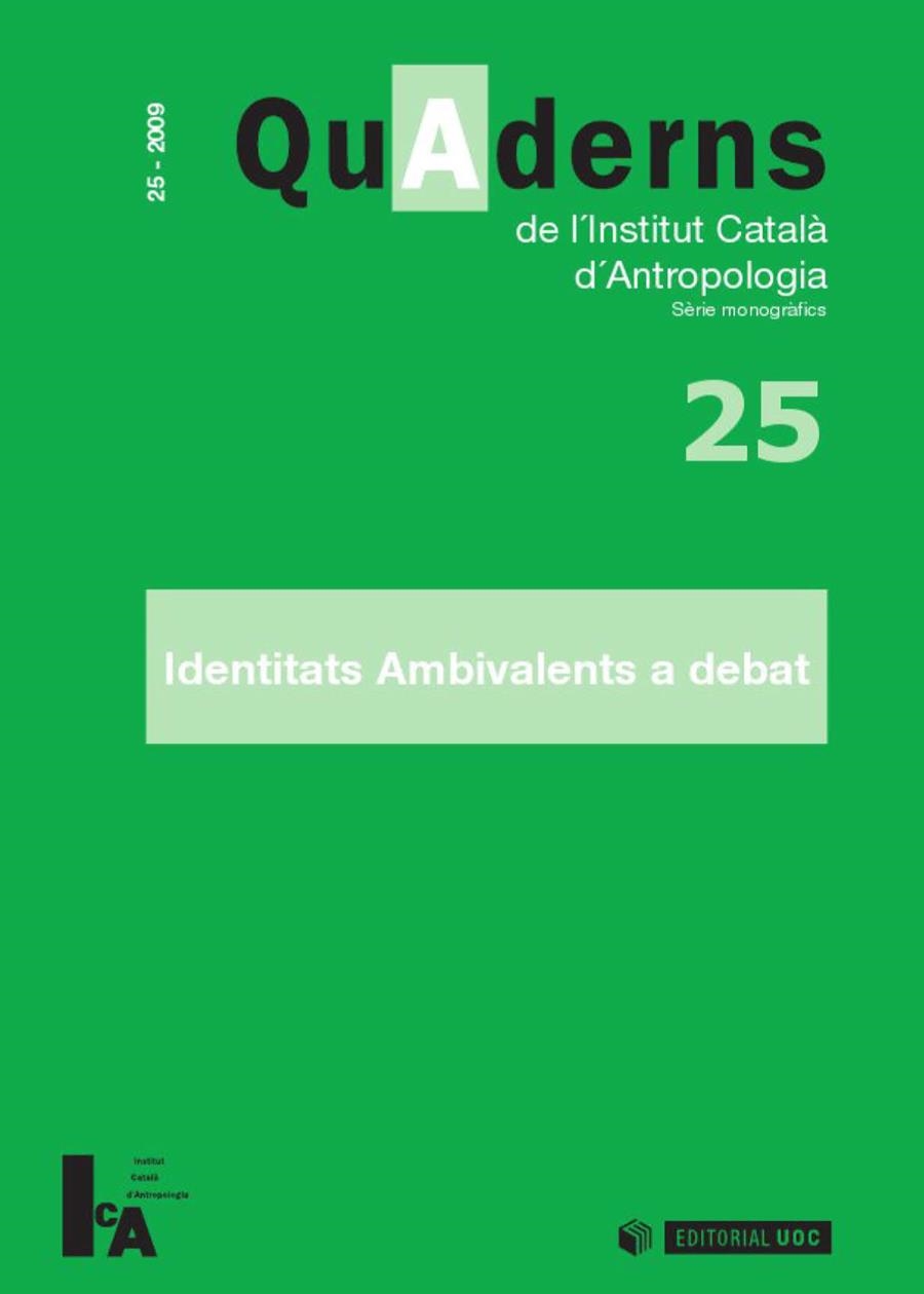 Quaderns de l'Institut Català d'Antropologia nº 25 | 9788490296141 | Institut Català d'Antropologia | Llibres.cat | Llibreria online en català | La Impossible Llibreters Barcelona