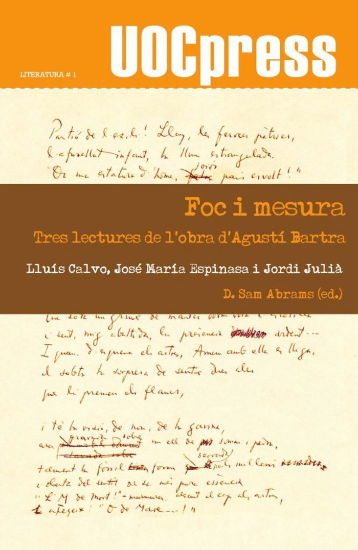 Foc i mesura | 9788490295342 | Calvo i Guardiola, Lluís / Espinasa Illades, José María / Julià Garriga, Jordi / Abrams, Sam D. | Llibres.cat | Llibreria online en català | La Impossible Llibreters Barcelona