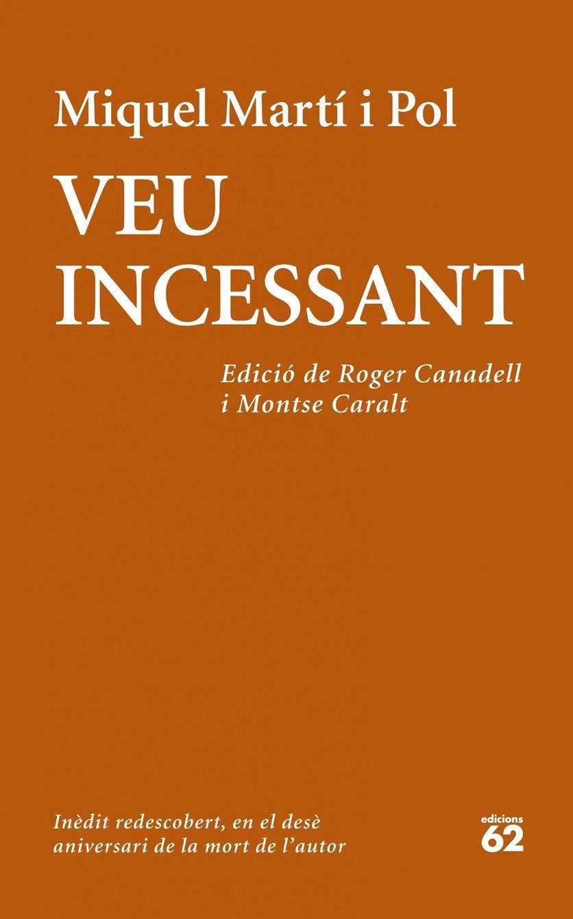 Veu incessant | 9788429772708 | Martí I Pol, Miquel  | Llibres.cat | Llibreria online en català | La Impossible Llibreters Barcelona