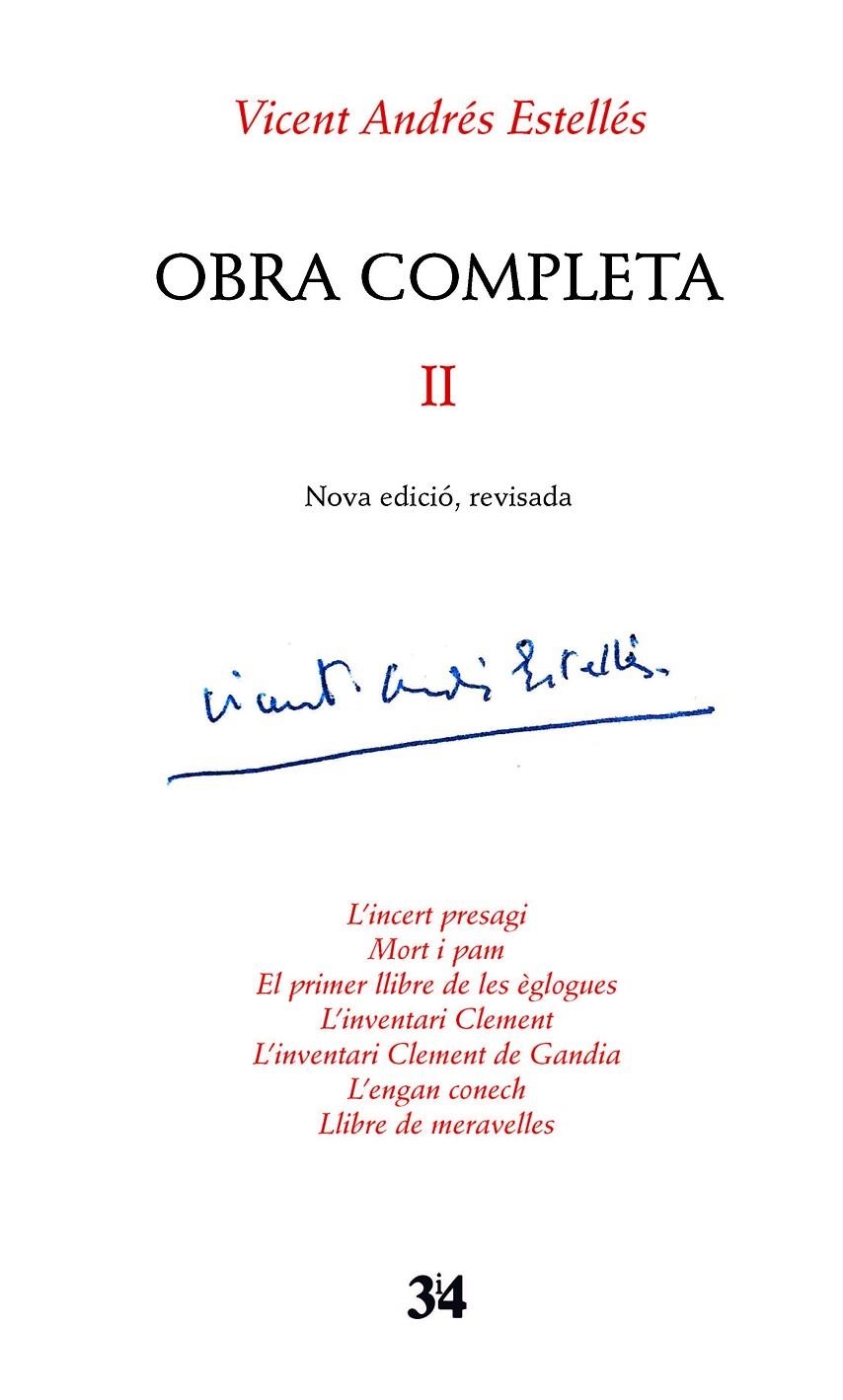 Obra completa II. Vicent Andrés Estellés | 9788475029696 | Estellés, Vicent Andrés | Llibres.cat | Llibreria online en català | La Impossible Llibreters Barcelona