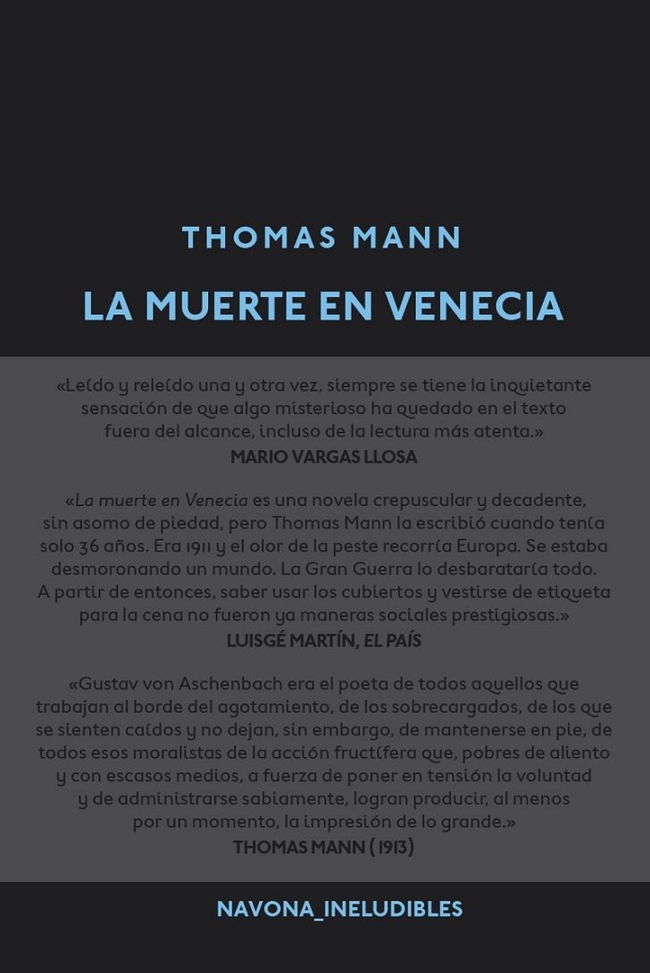 La muerte en Venecia | 9788416259281 | Mann, Thomas | Llibres.cat | Llibreria online en català | La Impossible Llibreters Barcelona