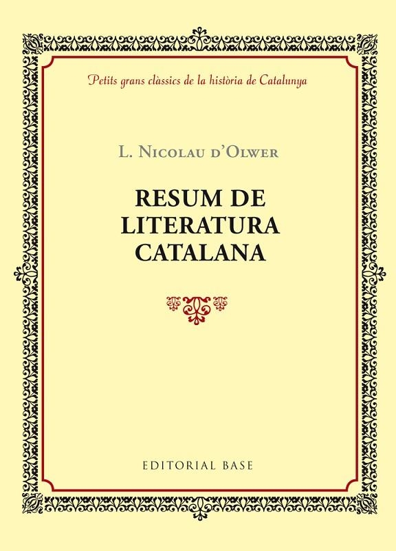 RESUM DE LITERATURA CATALANA | 9788416587353 | NICOLAU D'OLWER, LLUIS | Llibres.cat | Llibreria online en català | La Impossible Llibreters Barcelona